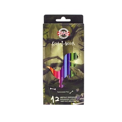 Карандаши цветные KOH-I-NOOR DINO 3592, 12цв, картон.упак. с подвесом