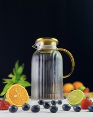 Кувшин из рельефного стекла для горячих и холодных напитков, 2 литра