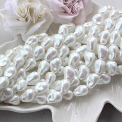 Майорка, имитация барочного жемчуга, White Pearls (слегка с розовым отливом) 10*15 мм, 1 нить, МА233