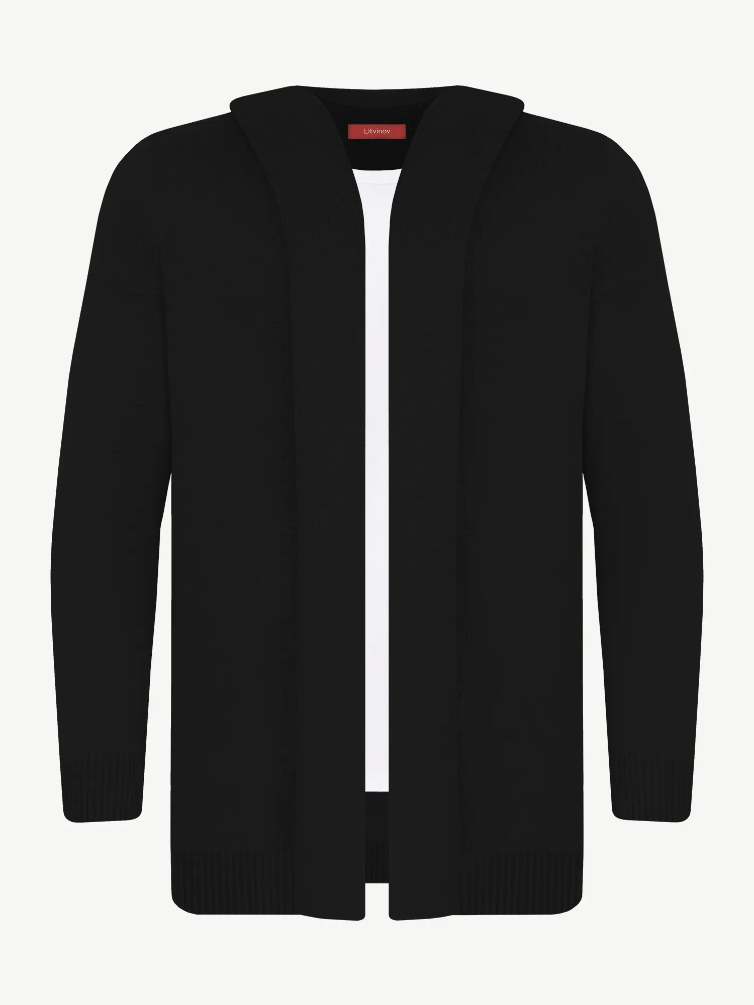 Кардиган с капюшоном из мягкой шерсти