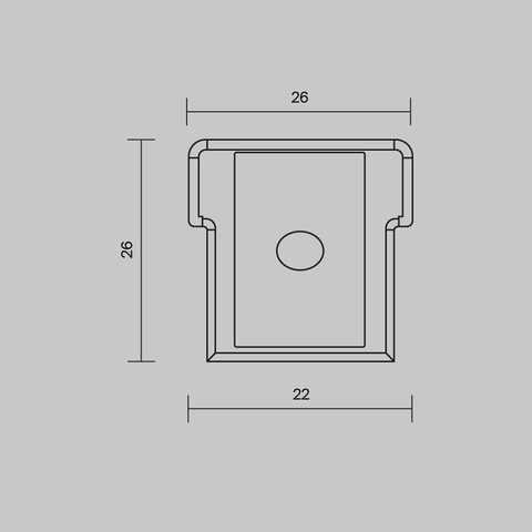 Комплект заглушек Maytoni (для профиля 26×26) 2 шт., ALM-2626-EC 642060