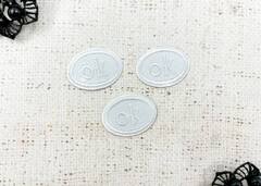 Термоаппликация "ОК", р. 2,4х3,2 см, белый