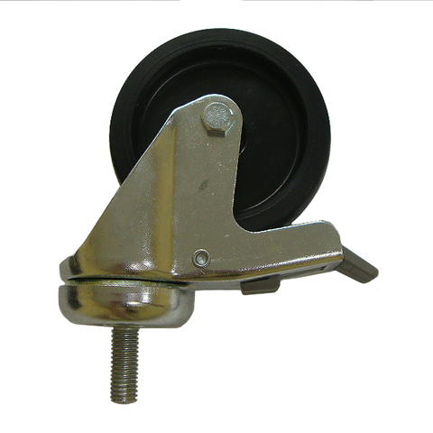 RUO7070 Колесо 100 мм с тормозом, ECOTECHNICS