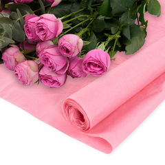 Упаковочная жатая бумага, Пергамин, Чайная роза, 40 гр, 0,6*4,5 м