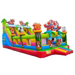 Коммерческий надувной батут «Тигриная страна 4», 10*5*5 м