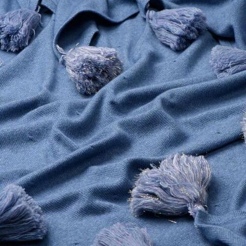 Плед-палантин GRACE Rene Real синий меланж 110x170 см