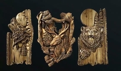 Силиконовые молды: Олень , Волк, Медведь Набор 3 шт