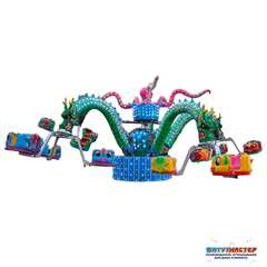 Аттракцион осьминог «Океанская сказка» 12 кабинок, 24 места 14×14×6 м