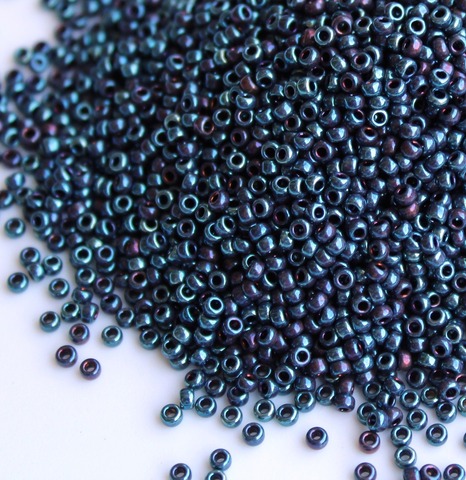 RR-1959 Бисер круглый Миюки 11/0 Синий радужный металлизированный /Miyuki round 11/0