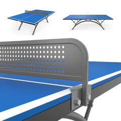 Антивандальный теннисный стол UNIX Line 14 mm SMC синий, серый