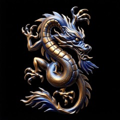 Силиконовый молд № 0282 Китайский дракон правый