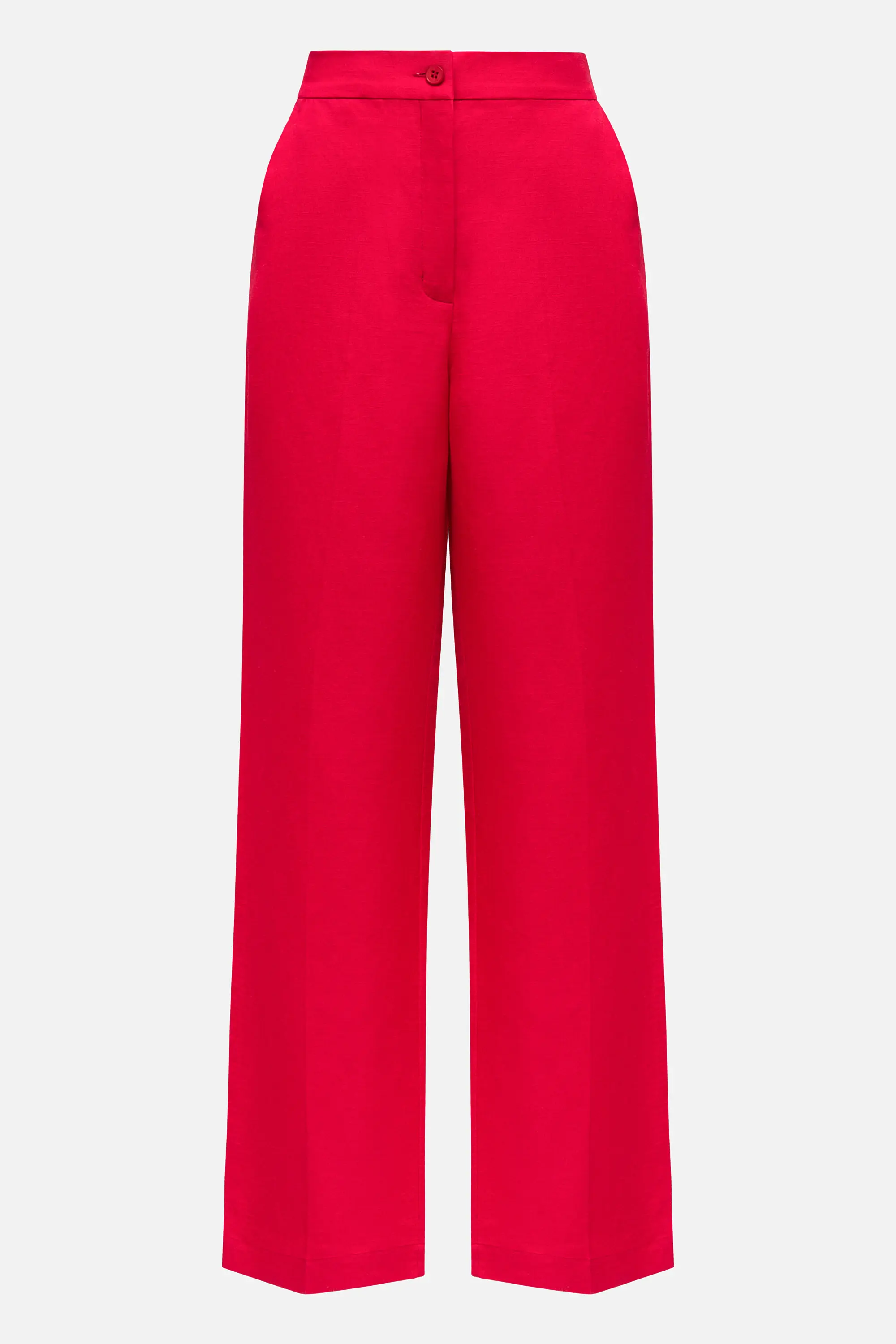 Льняные брюки прямого кроя