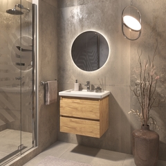 Тумба под раковину Фуста 600-0-2 (Фостер) навесная дуб золотой