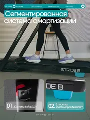 Беговая дорожка OXYGEN FITNESS STRIDE (черный) домашняя