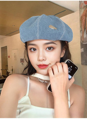 Берет джинсовый Skully S-46 light blue - 2