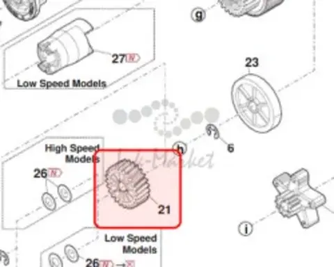 Sharp Fusing drive gear 24L original NGERH2615FCZZ