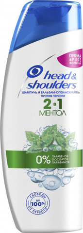 Şampun \ Шампунь-Бальзам Head & Shoulders 2в1 Ментол 400мл