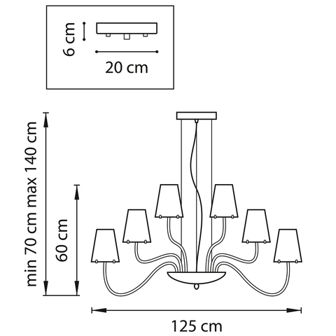Подвесная люстра Diafano Lightstar 758214