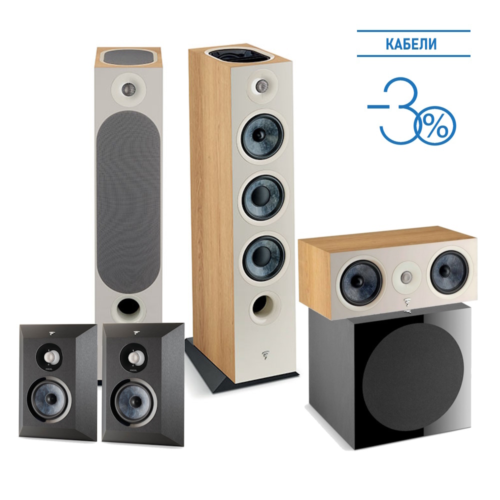 Комплект акустики Dolby Atmos Focal Chora 826-D 5.1.2 Light Wood - купить  по выгодной цене | Rusinstall