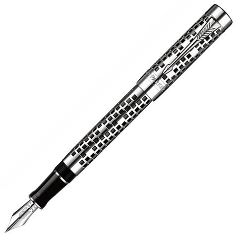Parker Duofold - Senior 125th Black Silver ST, перьевая ручка, F