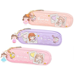 Пенал-косметичка Basir без наполнения, 23*7,5*6 см, серия "Кукла", ассорти