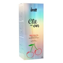 Согревающий жидкий вибратор для клитора со вкусом вишни Intt Clit Me On Red Fruits 12 мл.