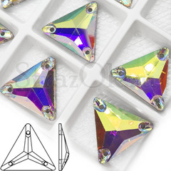 Купить пришивные стразы Crystal AB форма Triangle дешево