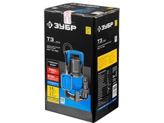 ЗУБР 750 Вт, дренажный насос для грязной воды, Профессионал (НПГ-Т3-750)