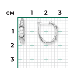 02-4541-00-501-1120-38 - Серьги Sixteen из белого золота с фианитами