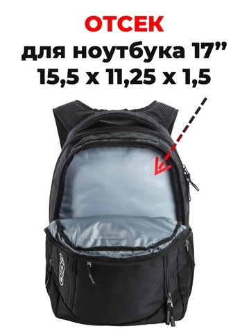 Картинка рюкзак городской Ogio Excelsior Black - 3