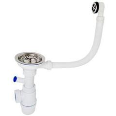 Сифон A0145SA Ани грот 3 1/2х40 с гибким переливом мойки и г/т 40х40/50