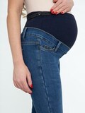 Утепленные джинсы для беременных (SLIM) 16094 синий