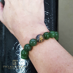 Браслет "Дракон" серебро с золочением. Д 12мм.