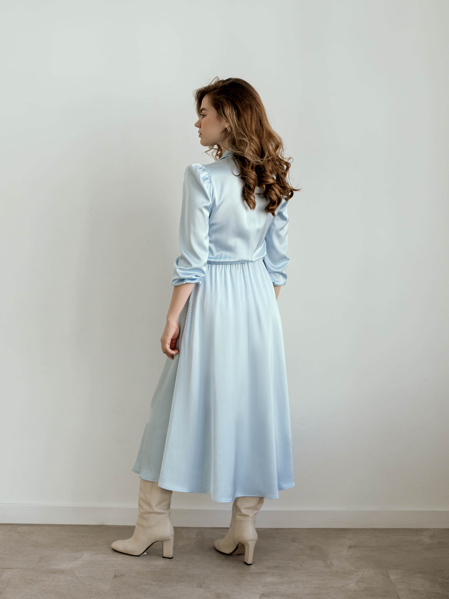 Платье Катюша New шелк blue