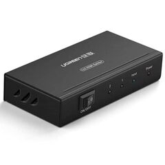 Разветвитель HDMI UGREEN 40201 (40201EU) HDMI 1x2 Splitter с адаптером питания 5V 1A DC, черный