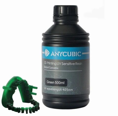 Фотополимер Anycubic Dental Castable, зеленый (0,5 кг)