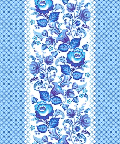 Полотно вафельное Гжель 0,45