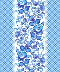 Полотно вафельное Гжель 0,45