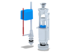 Арматура для сливных бачков унитазов Кноп. бел нижн/подв. WC6550 ЭКОНОМ