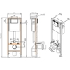 Cersanit 68305 Комплект CITY SMART CO DPL EO slim инсталляция VECTOR кнопка ESTETICA пластик черный матовый с рамкой хром