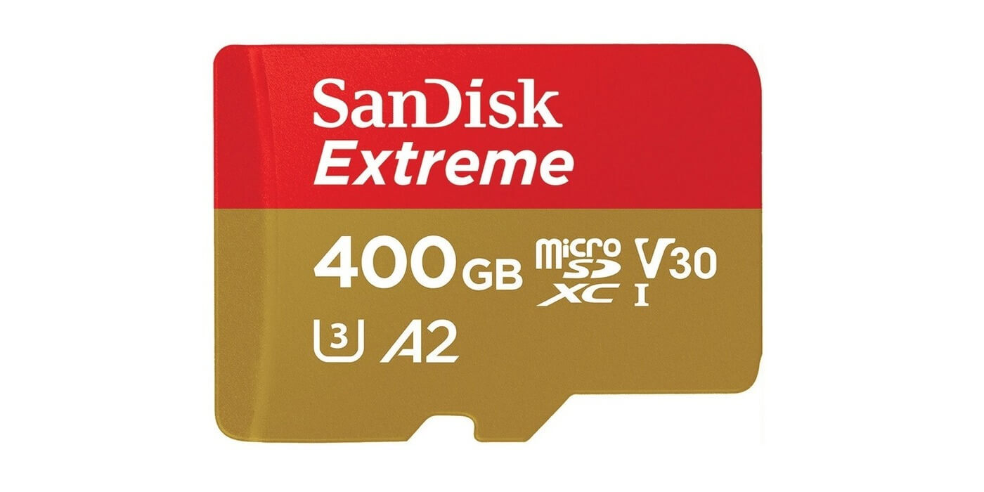 Карта памяти microSDXC 400GB SanDisk Class 10 UHS-I A2 C10 V30 U3 Extreme (SD адаптер) 160MB/s