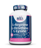 L-Аргинин/L-Орнитин/L-Лизин, L-Arginine/L-Ornithine/L-Lysine, Haya Labs, 100 капсул 1