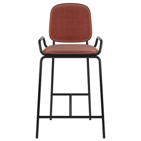 Стул полубарный Latitude Ror 2 Frame черный/темно-красный