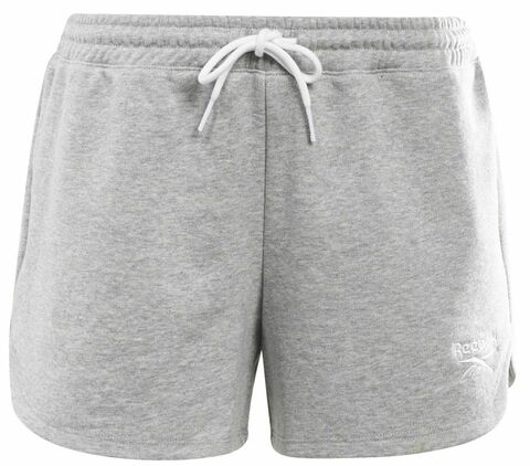 Женские теннисные шорты Reebok French Terry Short W - medium grey heather/white