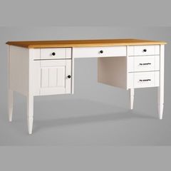 Письменный стол Дания №4 (скандик белый/скандик), 142x76x62,5 см