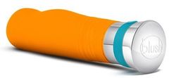 Оранжевый вибромассажер LUCENT - 17,2 см. - 