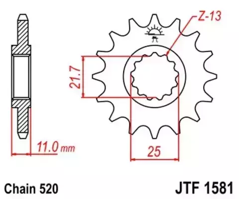 Звезда ведущая JTF1581 16
