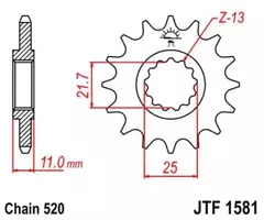 Звезда ведущая JTF1581 16