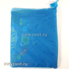 Дождевик детский XXL 120-130 см YA YUE с мишкой голубой с жёлтым