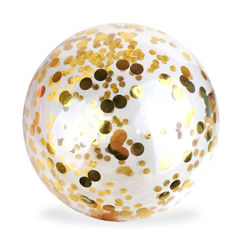 Шар-сфера Баблс (Bubble) с конфетти золото